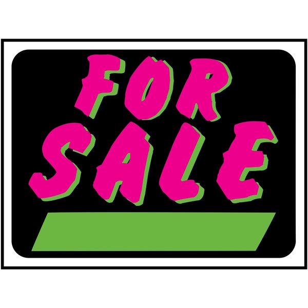 Hy-Ko Fluorescent For Sale Sign 8.5" x 12.5", 10PK A00264